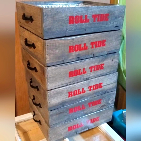 Wood Casserole Pans Tailgate Carrier Handmade Handcrafted w/ metal handles! - Picture 3 of 5